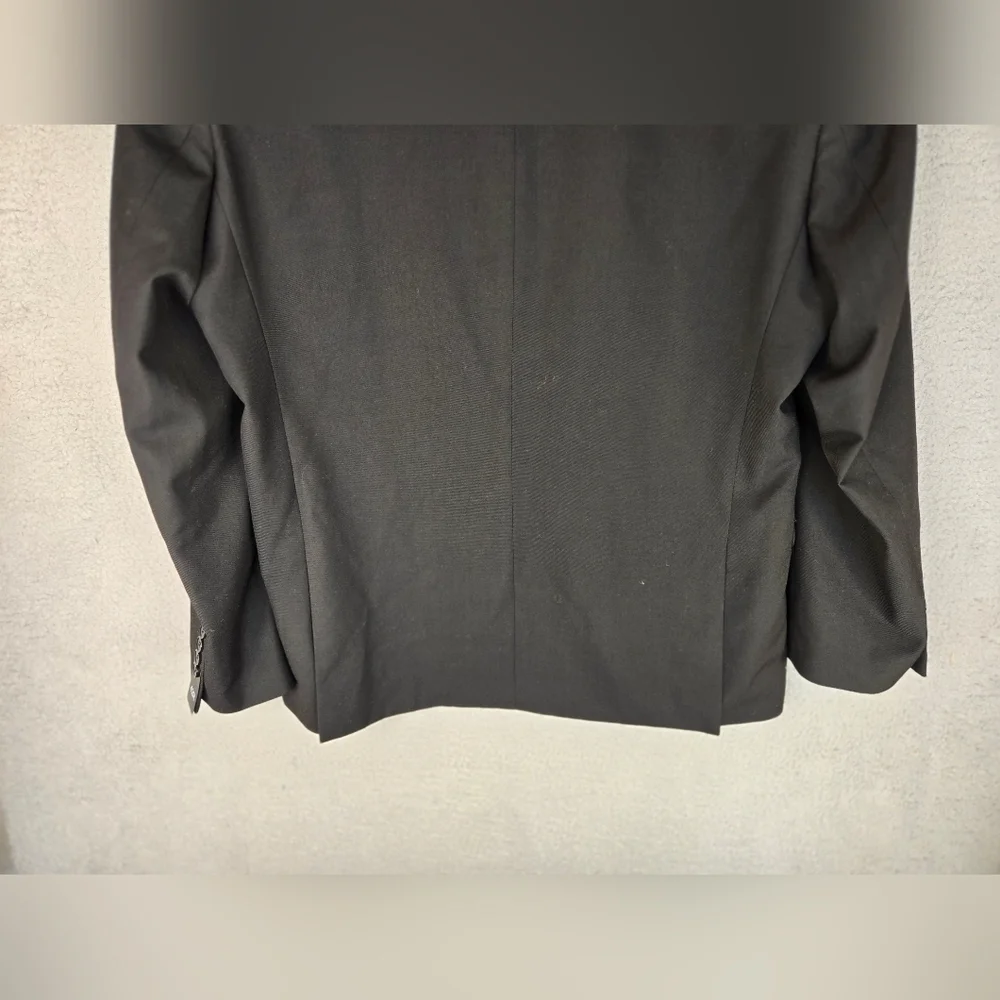 Braveman Mens Blazer Jacket Sz 42R Black 2 Button Front Out &  Inside Pockets